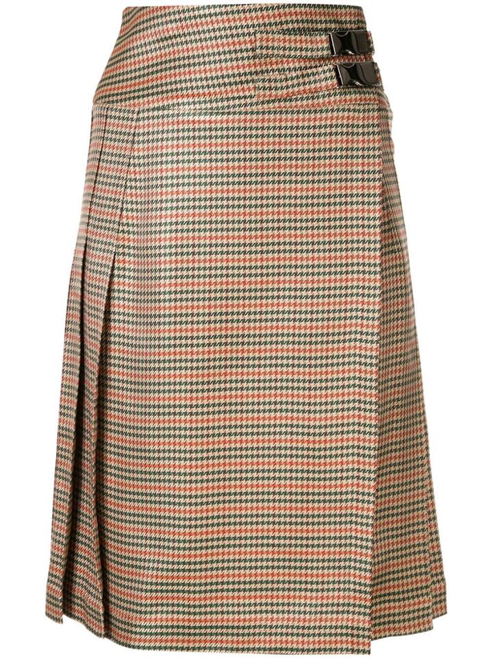 Anteprima Pied De Poule Fuido Skirt - Orange