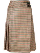 Anteprima Pied De Poule Fuido Skirt - Orange