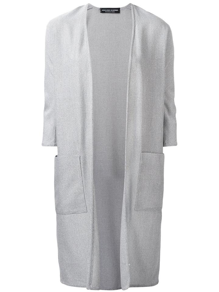 Jean Louis Scherrer Vintage V-neck Cardigan - Grey