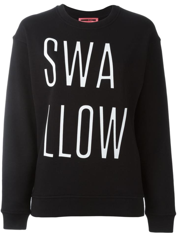 Mcq Alexander Mcqueen Swallow Print Sweatshirt, Women's, Size: Xs, Black, Cotton/polyester