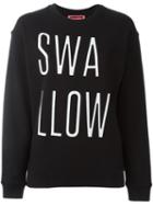 Mcq Alexander Mcqueen Swallow Print Sweatshirt, Women's, Size: Xs, Black, Cotton/polyester