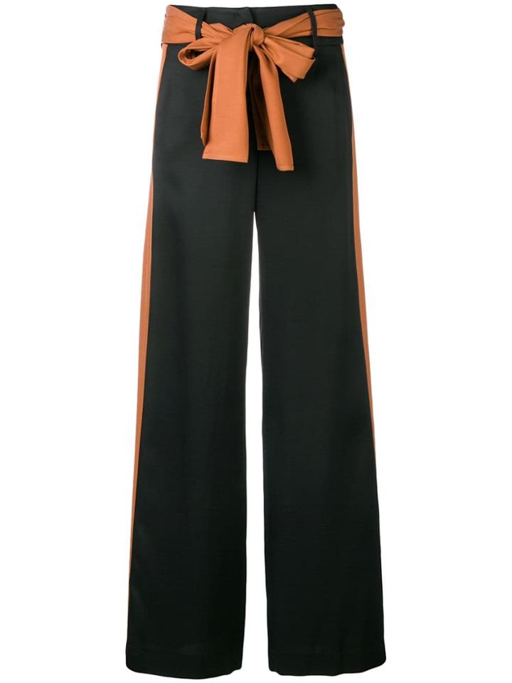 Just Cavalli Side Stripe Palazzo Trousers - Black