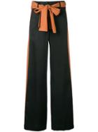 Just Cavalli Side Stripe Palazzo Trousers - Black