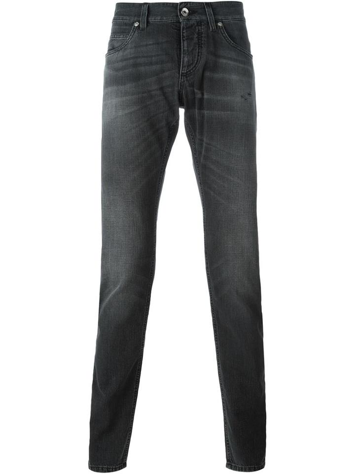 Dolce & Gabbana Tapered Jeans, Men's, Size: 46, Grey, Cotton