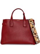 Burberry The Medium Banner In Leather With Grommeted Strap - Red