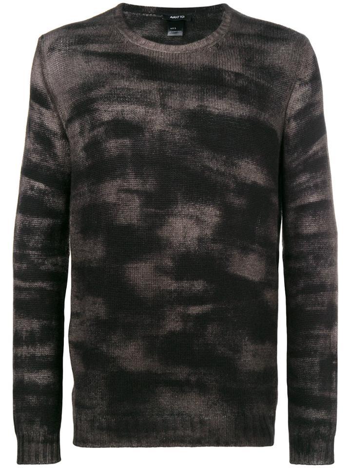 Avant Toi Patterned Sweater - Grey