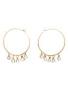 Melissa Joy Manning Herkimer Diamond Hoop Earrings, Women's, Metallic