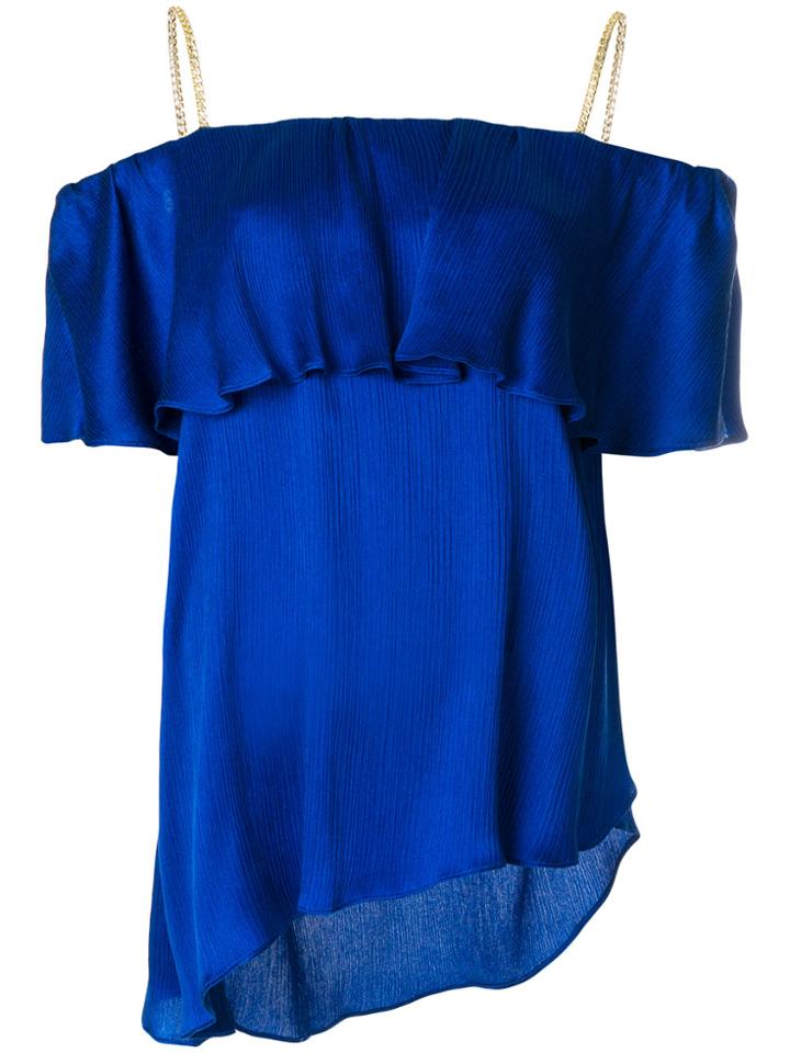 Balmain Chain Strap Blouse - Blue