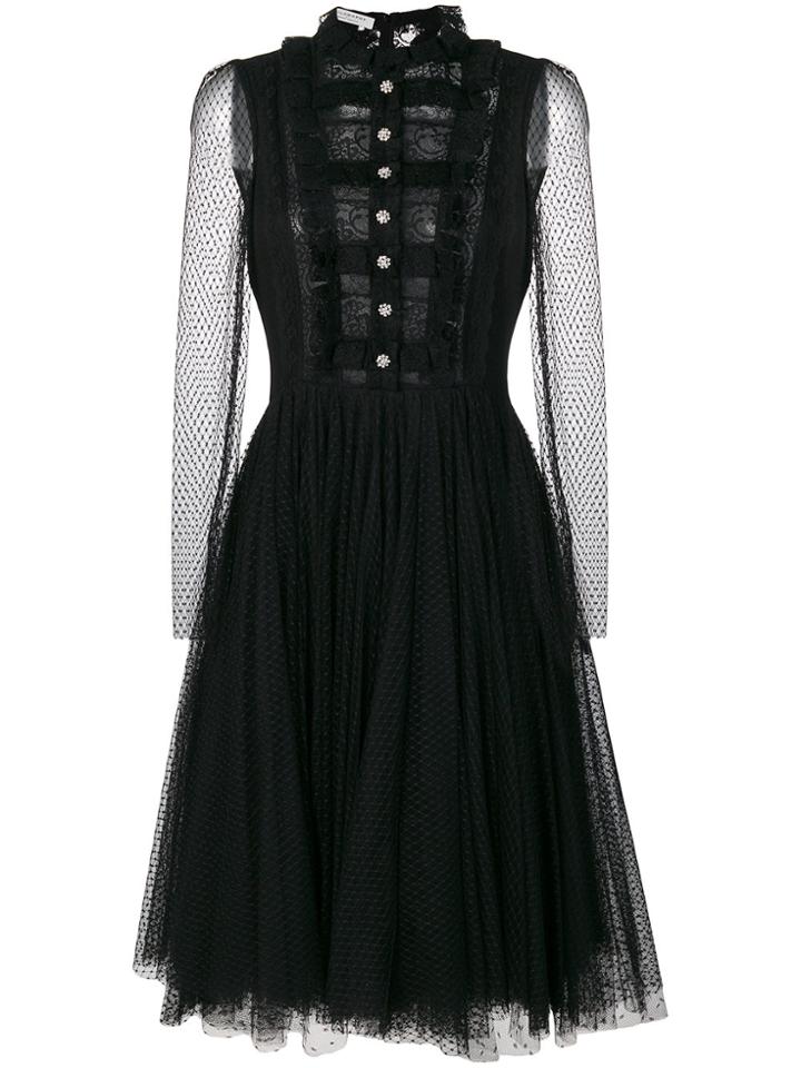 Philosophy Di Lorenzo Serafini Lace And Tulle Dress - Black