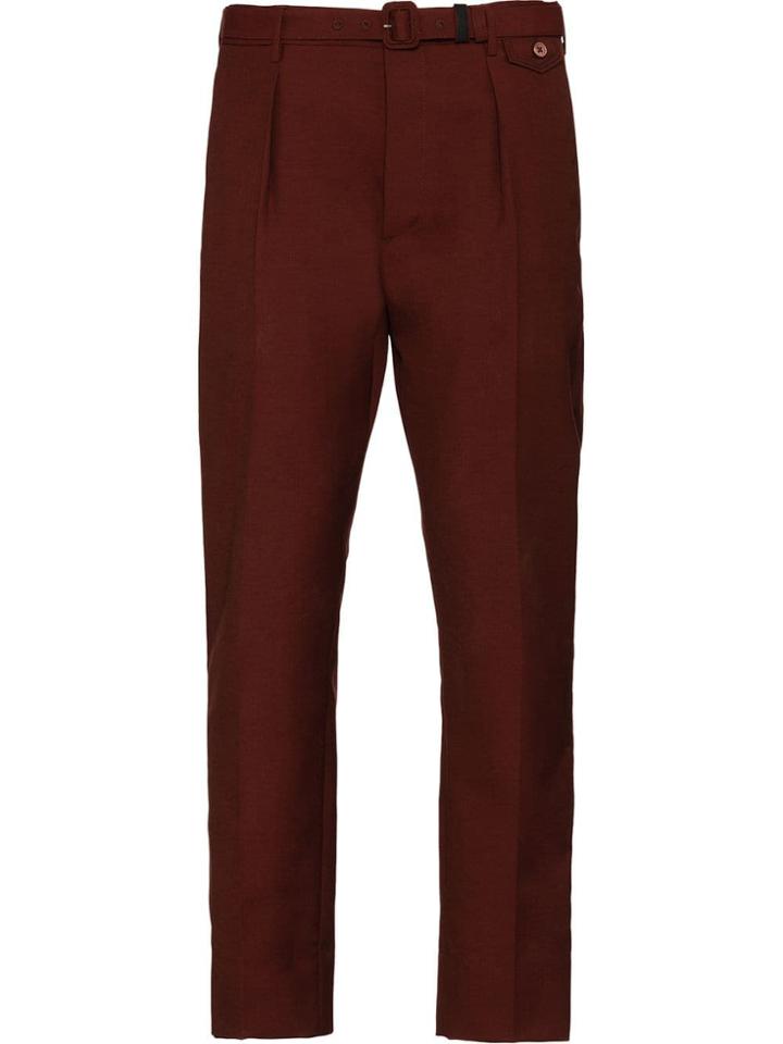 Prada Belted Tapered Trousers