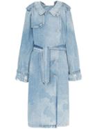 Unravel Project Double-sided Denim Trench Coat - Blue