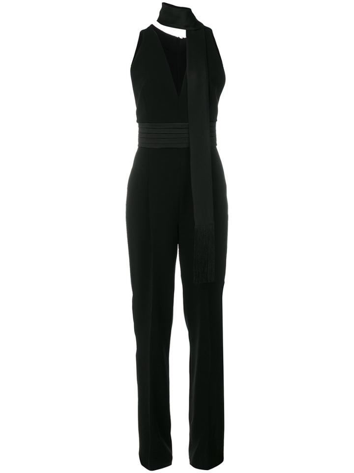 Max Mara Scarf Neck Jumpsuit - Black