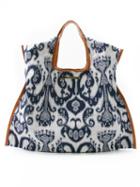 Xaa Jacquard Effect Tote Bag, Women's, Blue, Cotton/leather