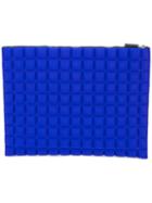No Ka' Oi Textured Zipped Clutch, Women's, Blue, Polyamide/spandex/elastane