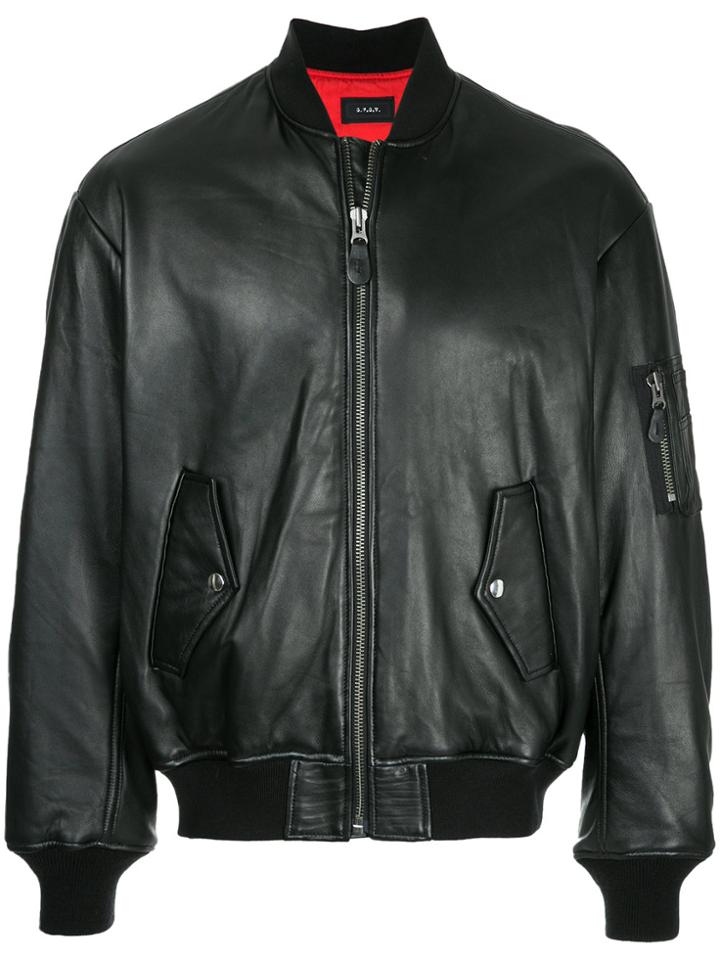 G.v.g.v. Lace Up Detail Bomber Jacket - Black