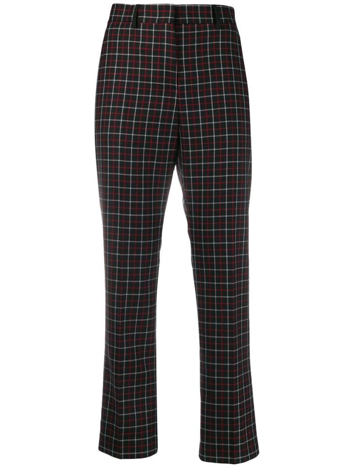 Paul Smith Check Print Crop Trousers - Black