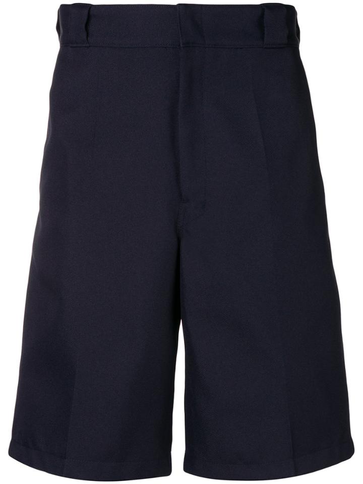 Prada High Waisted Knee Length Shorts - Blue