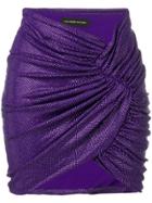 Alexandre Vauthier Rhinestone Embellished Skirt - Purple