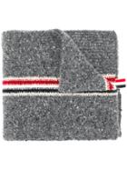 Thom Browne Striped Tweed Jersey Scarf - Grey