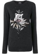 Markus Lupfer Bear Motif Sweater - Grey