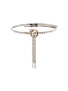 Miu Miu Drop Chain Choker Necklace - Silver