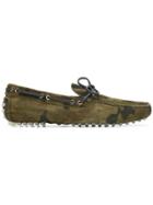 Car Shoe Camouflage Driver Loafers - Green