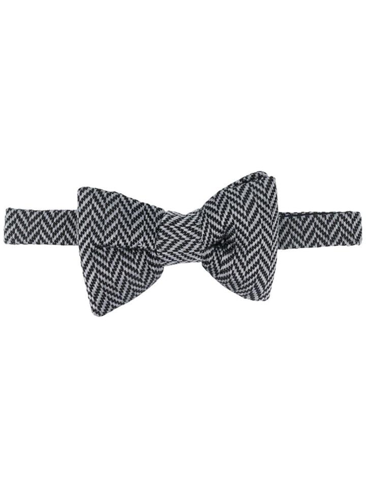 Tom Ford Zig-zag Bow Tie - Black