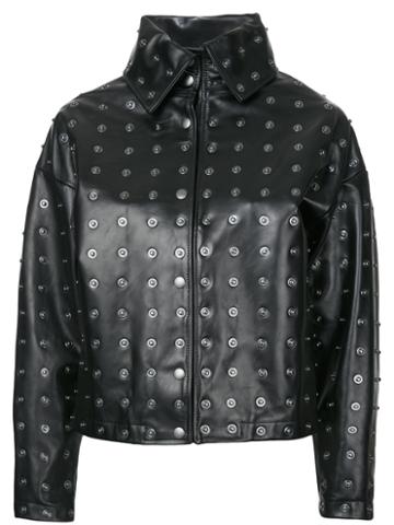 Donnah Mabel Studded Jacket, Women's, Size: 0, Black, Leather