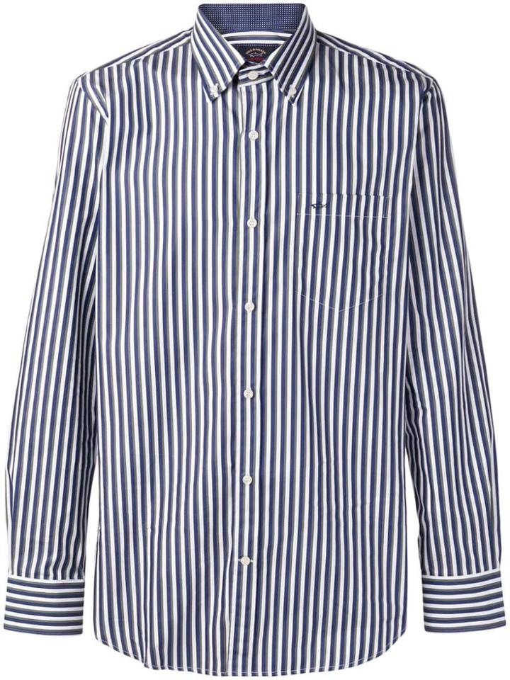 Paul & Shark Vertical Stripes Shirt - Blue