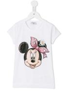 Monnalisa Minnie Mouse T-shirt, Size: 6 Yrs, White