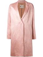 Lanvin Classic Coat, Women's, Size: 42, Pink/purple, Linen/flax/cupro/silk