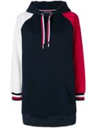 Tommy Hilfiger Colour Blocked Hooded Dress - Blue