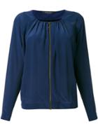 Roberto Collina Blouse Zipped Jacket - Blue