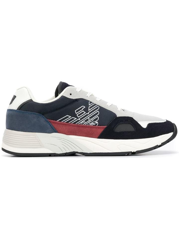 Emporio Armani Branded Sneakers - Blue