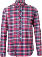 Maison Margiela Classic Plaid Shirt, Men's, Size: 54, Red, Cotton/rayon