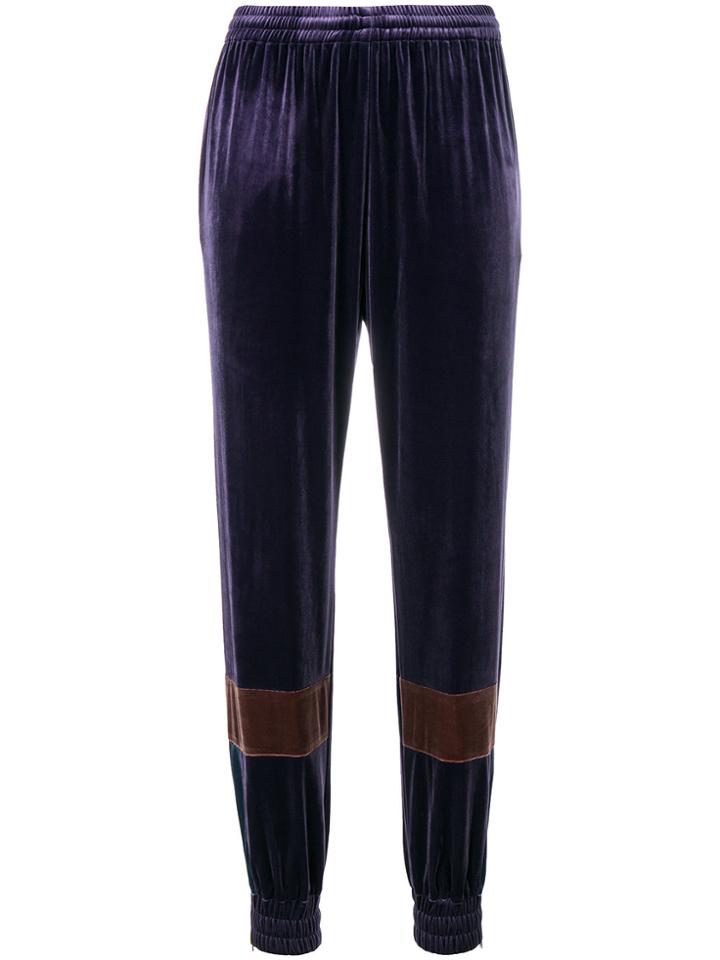Koché Colour-block Slim-fit Trousers - Pink & Purple