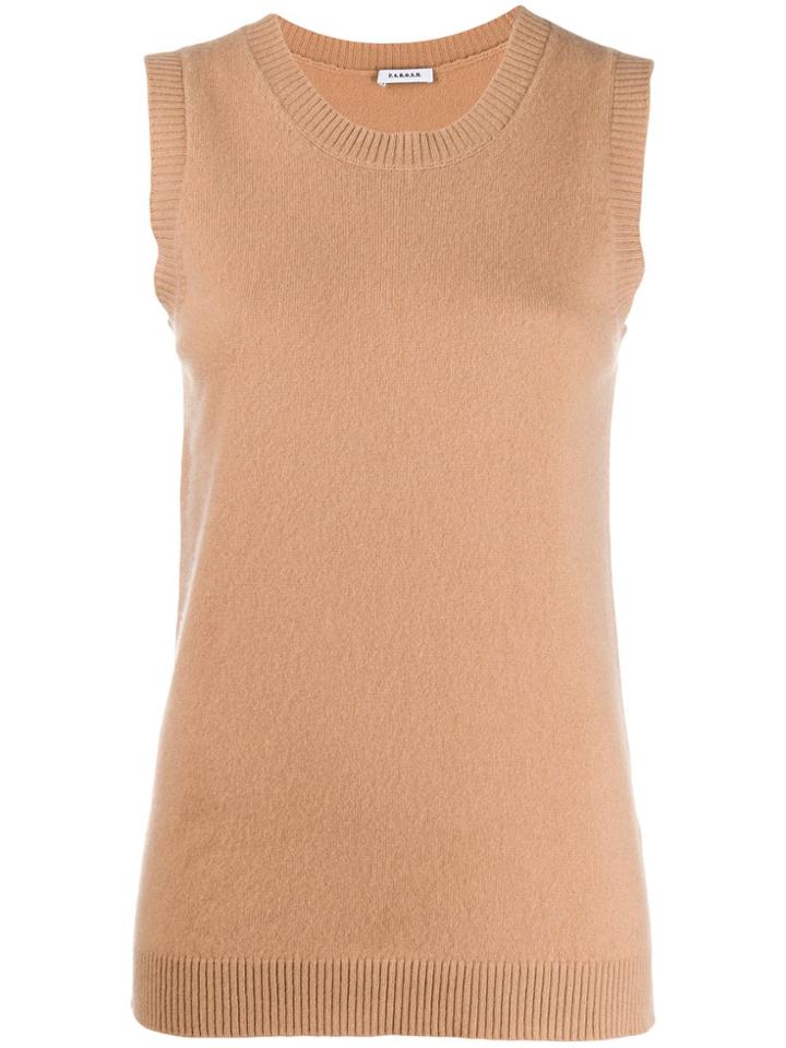 P.a.r.o.s.h. Sleeveless Knit Tank Top - Brown