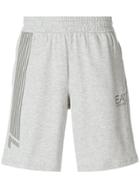 Ea7 Emporio Armani Logo Print Track Shorts - Grey