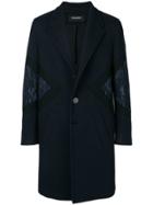 Neil Barrett Contrast Panel Coat - Blue