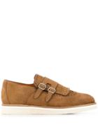 Santoni Cuero Monk Shoes - Brown