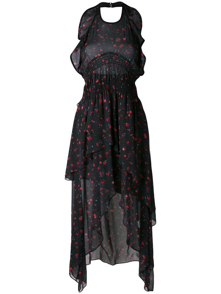 Iro Floral Print Pleated Dress, Women's, Size: 38, Black, Viscose