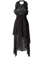 Iro Floral Print Pleated Dress, Women's, Size: 38, Black, Viscose