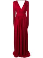Alberta Ferretti Side Slit Dress - Red