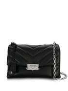 Michael Michael Kors Quilted Logo Shoulder Bag - Black