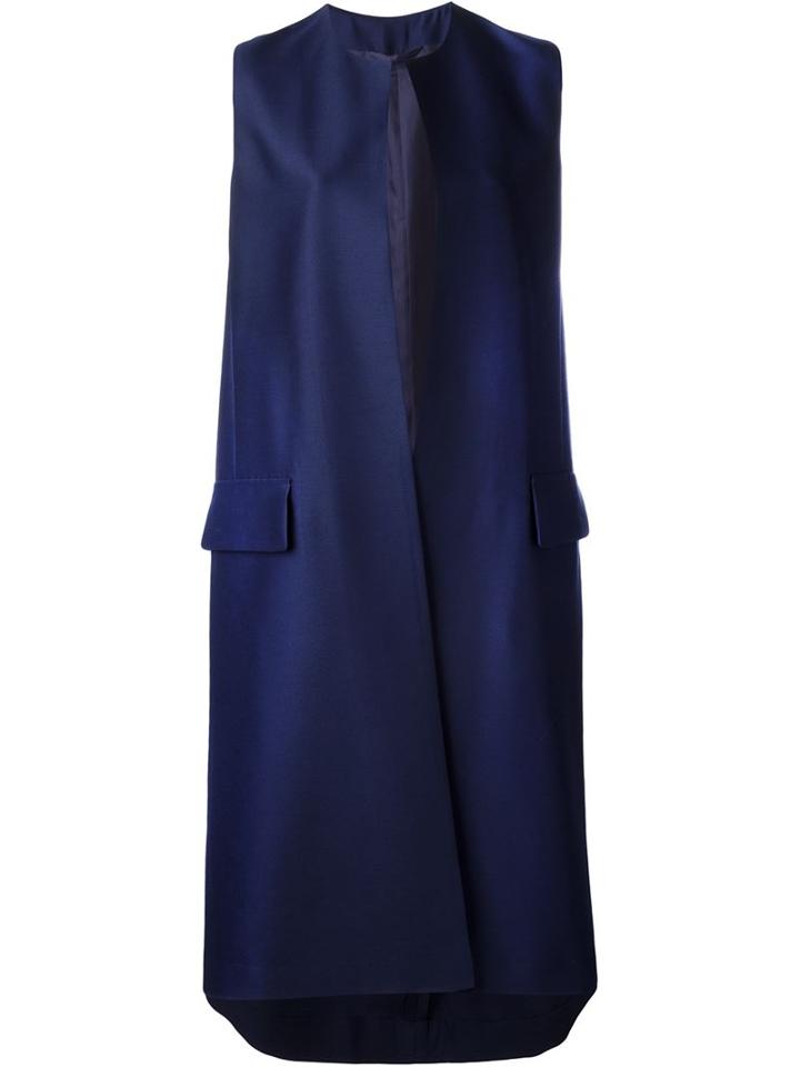 08sircus Open Front Sleeveless Coat, Women's, Size: 1, Pink/purple, Silk/cupro/wool