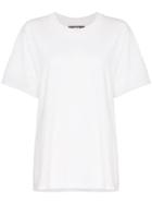Amiri Perforated Distressed Detail Cotton T-shirt - White