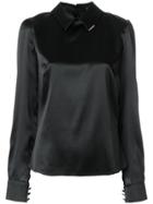 Styland Classic Collar Blouse - Black