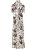 Erdem Floral Printed Annaliese Gown - White