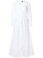 Calvin Klein Embroidered Peasant Dress - White