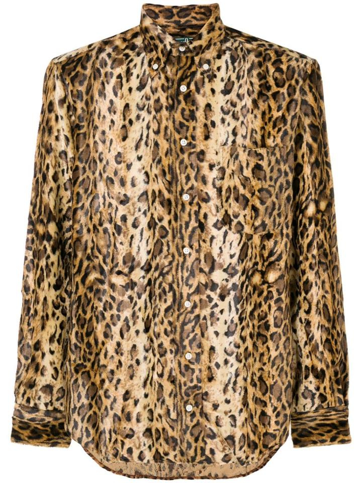 Gitman Vintage Faux Fur Leopard Shirt - Neutrals